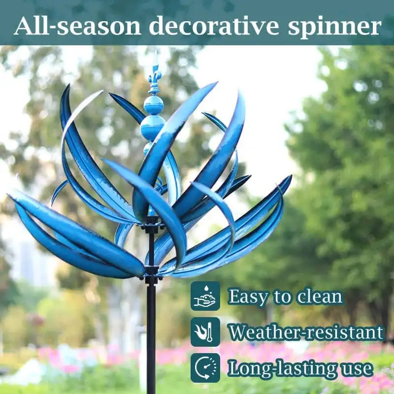 360 Degree Rotation Large Metal Wind Spinners with Stake