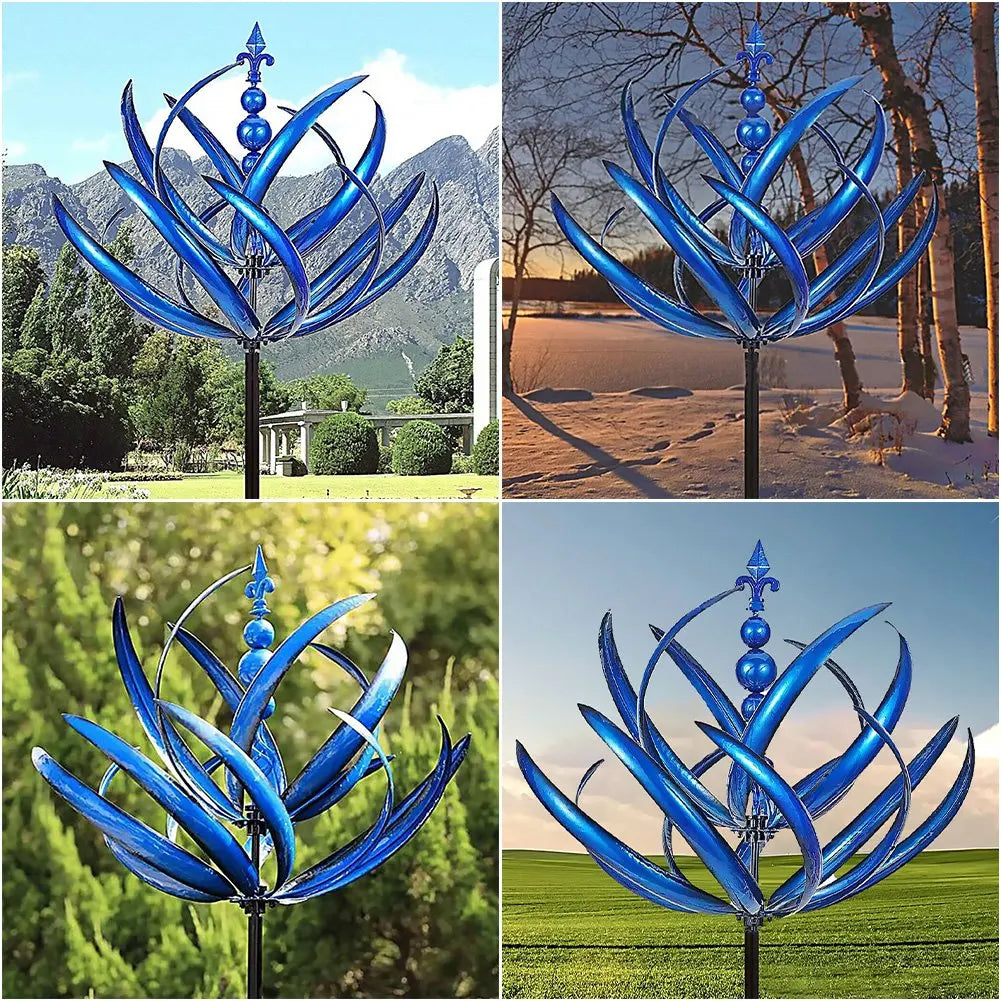 360 Degree Rotation Large Metal Wind Spinners with Stake