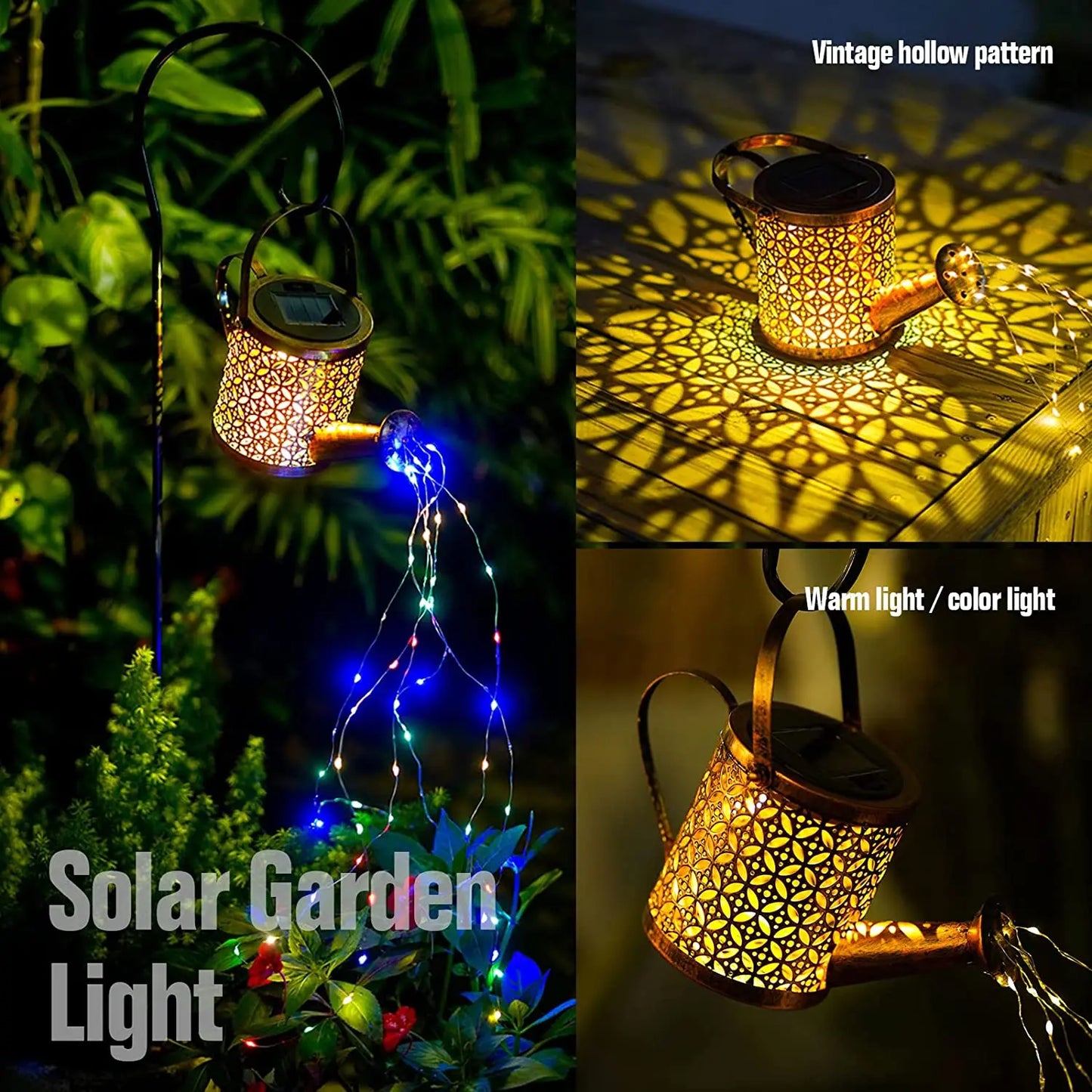 Solar Watering Can with Cascading Light