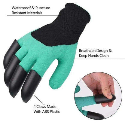 Garden Gloves with Claws for Digging & Planting