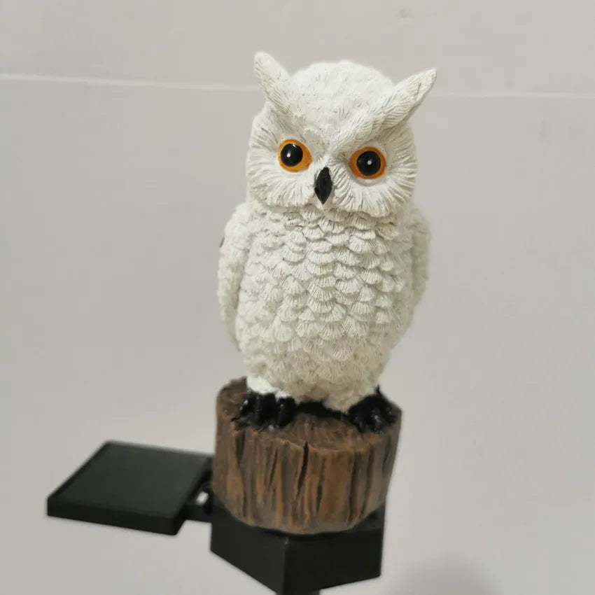 Garden Owl Solar LED Light with Stake Waterproof Light