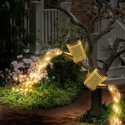 Solar Watering Can with Cascading Light