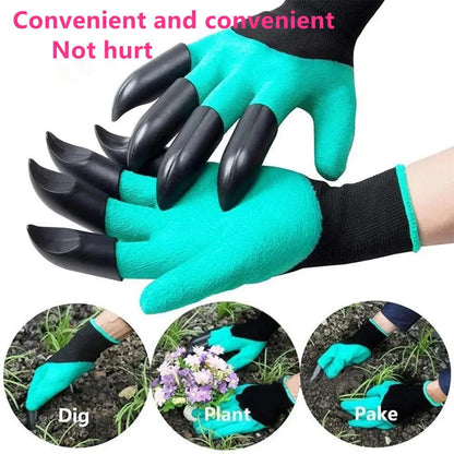 Garden Gloves with Claws for Digging & Planting